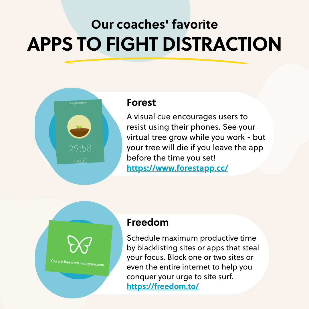 Distraction-fighting apps (Instagram Post)